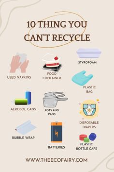 the 10 things you can't recycle in this info sheet is great for kids