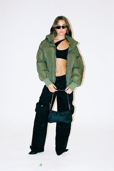 Shop the entire look and all new in Fall 2022 Outfits at EDIKTED.COM! Trendy Nylon Puffer Jacket For Streetwear, Spring Nylon Puffer Jacket For Streetwear, Winter Nylon Puffer Jacket For Streetwear, Urban Puffer Jacket With Pockets For Streetwear, Fall Streetwear Puffer Windbreaker, Urban Style Puffer Jacket For Streetwear, Fall Streetwear Techwear Puffer Jacket, Fall Techwear Puffer Jacket For Streetwear, Techwear Puffer Jacket For Streetwear In Fall