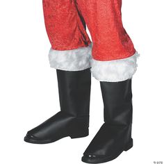 Deluxe Santa boot top with fur trim. One size fits most. Pirate Fancy Dress, Faux Boots, Warm Halloween, Professional Costumes, Boot Covers, Santa Boots, Santa Costume, Santa Suits, Black Santa