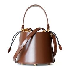 Women's Leather Mini Bucket Bags woyaza Mini Bucket Bag, Mini Bucket Bags, Drawstring Bucket Bag, Mini Bucket, Luxury Designer Handbags, Genuine Leather Handbag, Leather Bucket Bag, Leather Bucket, Womens Tote