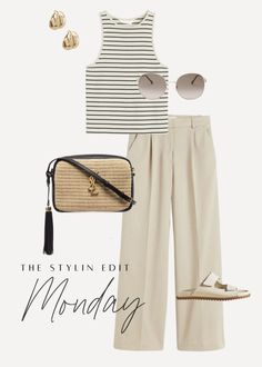 Summer Elegant Casual Outfit, Monday Outfit For Work, Seaside Outfits, Outfits Of The Week, Charleston Style, France Outfits, Elevated Fashion, Mode Tips