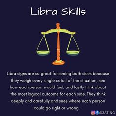 a scale with the words libra skills on it