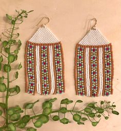 Beaded Fringe Earrings, Beaded Earrings Diy, Scandinavian Folk Art, Art Earrings, Beaded Earrings Patterns, Earrings Beaded, Custom Earrings, Dec 30, Beaded Fringe