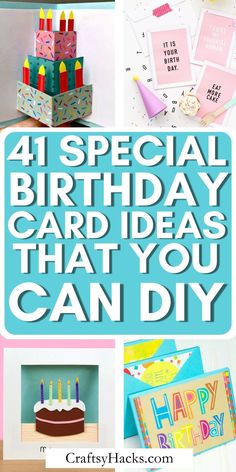 birthday cards that you can diy with the words, 4 special birthday card ideas that you