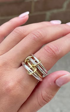 Nimbus Sterling Silver, 18k Yellow Gold Diamond Ring By Spinelli Kilcollin | Moda Operandi Yellow Gold Diamond Ring, Dope Jewelry, Gold Diamond Ring, Classy Jewelry, Stacked Jewelry, Jewelry Lookbook, Girly Jewelry, Gold Diamond Rings, Jewelry Inspo