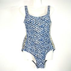 Navy Blue And White Michae Kors One Piece Swimsuit Gold Side Studs & Slimming Ruching With Foam Cups U-Shape Front And Back. New With Tags Size 10. Retail $110 Now Only $55. From My Clean Non-Smoking Pet-Free Swim, Vacation, Island Resort And Cruise Wear Boutique Free "Thank You" Gift With Purchase. Thanks For Looking. Michael Kors Beachwear Swimwear For Summer, Michael Kors Summer Beachwear Swimwear, Michael Kors Summer Beachwear, Michael Kors Swimwear For The Beach, Michael Kors Swimwear For Beach, Vacation Island, Blue One Piece Swimsuit, Foam Cups, Cruise Wear