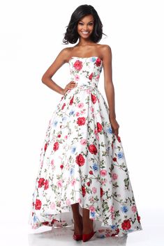 Sherri Hill Gowns, Stylish Prom Dress, Printed Prom Dresses, Floral Prom Dresses, Prom Dresses 2018, Sherri Hill Prom Dresses, Ball Gown Skirt, Sherri Hill Dresses, Floral Fashion