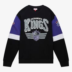 Gear up on cooler days with this Sacramento Kings All Over 3.0 Pullover Sweatshirt from Mitchell & Ness. Soft fabric and a classic crew design provide a comfortable fit and feel. The Sacramento Kings details are the perfect throwback touch for this pullover. Sacramento Kings, Kids Journal, Mitchell & Ness, Sacramento, Pullover Sweatshirt, Soft Fabric, Nba, Soft Fabrics, Comfort Fit