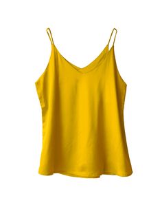 PRICES MAY VARY. Classic satin V-neck camisole-- The cut is flattering, good fit and beautifully made, look feminine and charm. CHARACTERISTIC-- Elegant 2 sides Chic V-Neck (can wear either the lower or higher v-neck in front); Thin Spaghetti Strap; Not see through, easy and comfortable for daily wear. BASIC DESIGN-- This summer tank top can wear with jeans/leggings for a casual look, or with your shorts/skirts for a date, wear under a blazer for a meeting, pair it with denim jacket, cardigan, heels, flat sandals, sneakers and nice necklace. The sleeveless silk blouse is easy to match your outfit. SOFT MATERIAL-- Polyester Satin (Stretchy, Luxurious light weight fabric with silky feel, won't shrink or fade). EASY GARMENT CARE: Machine wash below 30℃, Iron on low heat. Notice: Please choose Date Wear, Low Waisted Jeans, Satin Camisole, Womens Camisoles, Jacket Cardigan, Basic Design, Shorts Skirts, Jeans Leggings, Summer Tank