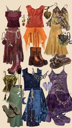 Whimsygoth rainbow outfits Funky Outfits, Clothes And Shoes, Mode Inspo, Hippie Outfits, Really Cute Outfits, Dream Clothes