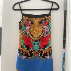 Multi Color Versace Dress Is A Size 38. The Dress Does Not Have Any Stretch To It. The Dress Is Silk And Form Fitting. Once Purchased The Dress Can Not Be Returned So Please Make Sure This Is Your Size. Versace Mini Dress, Dresses Versace, Pleats Dress, Versace Pink, Versace Dress, Versace Couture, Couture Dress, Versace Collection, Dress Zipper