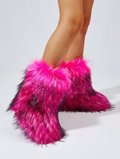 New Warm Fashion Casual Fuzzy Boots, Thermal Lined Non-Slip Snow Boots For Women, Mid-Calf & Knee-High Styles, Suitable For Christmas Hot Pink     Plain    Women Shoes, size features are:Bust: ,Length: ,Sleeve Length: Pink Fur Boots, My Christmas Wishlist, Fuzzy Boots, Pink Fur, Pink Collars, Womens Mid Calf Boots, Style Winter, Cozy Chic, Fur Boots