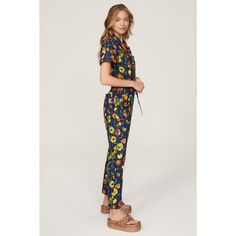 Multicolor printed cotton (100% Cotton). Jumpsuit. Short sleeves. Collar. Front zipper fly with button closure. 58" from shoulder to hemline. 28" inseam. 11.5" rise. 7" leg opening Imported. Jumpsuit Short, Rachel Antonoff, Cotton Jumpsuit, Rent The Runway, Closet Designs, Playsuit, Front Zipper, Printed Cotton, Jumpsuit