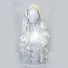 Epic Cosplay, Beautiful Wigs, Curly Lace Front Wigs, Natural Blondes, White Blonde, Soft Waves, Halloween Hair, Wig Making, Blonde Bombshell