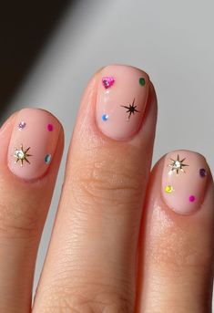 40 Trendy Nail Ideas to Inspire You Colourful Wedding Nails For Bride, Acrylic Nail Ideas 2023, Nail Ideas For April, Nail Ideas With Designs, Summer Nail Ideas Pink, Short Fun Nails, Fall Nail Ideas Short, Nail Ideas Short, Simple Nail Ideas