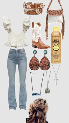 Country Outfits Women, Western Girl Outfits, Cute Cowgirl Outfits, Cowgirl Style Outfits, Southern Outfits, Country Style Outfits, Looks Country