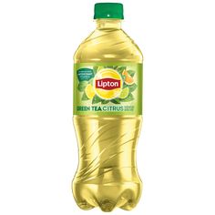 a bottle of lipton lemon citrus water on a white background with clippings