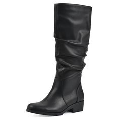 PRICES MAY VARY. Cushioned insole Slouch tall shaft boot Expandable shaft Comfort Slouchy Boots, Tall Boot, White Mountain, Boots Knee, Kids Luggage, Tall Boots, Black Boots, Knee High, Block Heels