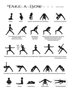 an image of some people doing different yoga poses and stretches for each individual to perform