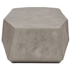 an octagonal concrete table is shown on a white background