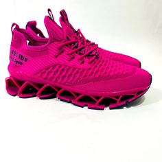 New Womens Running Shoes Blade Tennis Walking Fashion Sneakers Breathable Non Slip Gym Sports Work Trainers Pink Slip-on Sneakers For Sports With Round Toe, Pink Lace-up Running Shoes With Elastic Laces, Pink Cushioned Slip-on Sneakers, Pink High-top Slip-on Sporty Sneakers, Sporty Pink High-top Slip-on Sneakers, Pink Low-top Slip-on Sneakers For Streetwear, Sporty Pink Slip-on Sneakers For Streetwear, Pink Slip-on Sneakers With Round Toe For Streetwear, Pink Breathable Slip-on Sneakers