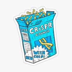 a box of crisper crunch sticker on a white background with the words, cash