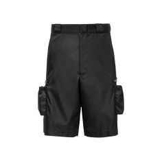 Prada shorts in recycled nylon  Regular rise Four-pocket style Leg zip pockets with metal logo  Regular fit  Knee-length Nylon/polyamide Made in Italy Functional Nylon Go-dry Shorts, Technical Nylon Activewear Shorts, Technical Nylon Sports Shorts, Solid Compressive Nylon Shorts, Luxury Black Nylon Shorts, Prada Men, Metallic Logo, Knee Length, Prada