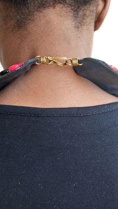 SALE African Choker necklace, Leather choker necklace, Zulu necklace, Beaded necklace, Adjustable necklace, Women jewelry, An authentic elegant necklace that can match with any outfit. 100% handmade Closure: hooks Color: Black and Red. Available in different colors. 3-5 days delivery via DHL Express The shipping fee is for the first item only and additional necklaces or items ship for free.Buy multiple items and pay shipping for 1 item only.The rest ships free.) Wholesale available at a fair pri Red Choker Necklace With Lobster Clasp, Red Large Beads Choker Necklace, Red Choker Necklace With Colorful Beads, Red Adjustable Necklace For Fashion, Red Beaded Choker With Large Beads, Red Pendant Necklace With Colorful Beads, Unique Red Necklace With Black Beads, Adjustable Red Beaded Chain Choker, Adjustable Red Beaded Choker