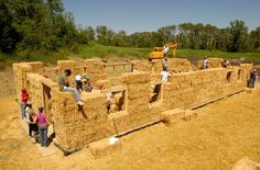 some people are building a house out of hay