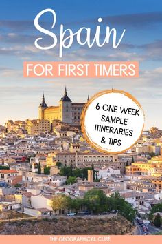 Pinterest pin for Six Amazing One Week Itineraries for Spain One Week In Spain, Spain Travel Outfits, Bucket List Adventure, Spain Bucket List, Morocco Itinerary, Trip To Spain