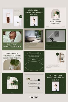 an image of a website design with green and white colors, including the wording