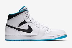 Air Jordan 1 Mid ‘Laser Blue’ Blue Air Jordan 1, Air Jordan 1 Mid White, Jordan 1 Mid White, Air Jordans Women, Veja Sneakers, Adidas Spezial, Dunks Nike, Charlotte Hornets, Adidas Campus