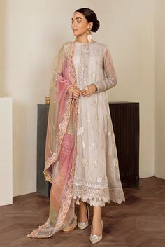 Brand: BaroqueProduct Code: BQU-PR-438-01Collection: Baroque Exclusive Luxury Formal CollectionFabric: Masoori DESCRIPTION: This 3-piece set is made with embroidered Masoori fabric for the shirt/frock, Grip fabric for the trousers, and Zari Organza with embroidered patch for the dupatta. Also includes shirt, trousers, dupatta with lining and accessories. DESIGN DETAILS: SHIRT FABRIC : EMBROIDERED MASOORI TROUSER FABRIC : GRIP DUPATTA FABRIC : ZARI ORGANZA WITH EMBROIDERED PATCH INCLUDES : SHIRT Pakistani Fancy Dresses, Wedding Dress Chiffon, Chiffon Collection, Dresses Chiffon, Ethnic Dress, Frock Design, Indian Wedding Dress, Desi Fashion, Fabric Stores Online