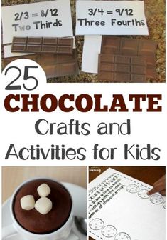 chocolate crafts and activities for kids