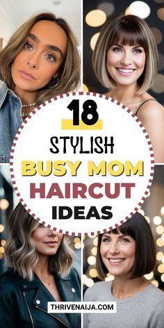 Find the perfect haircut for your busy mom lifestyle! 👩‍👧‍👦💇‍♀️ These stylish and low-maintenance cuts will keep you looking chic and feeling great without the extra time commitment. Discover haircuts that fit your routine and save this pin for inspiration! 📌✨ Hair Cut Styles For Women, Hair Cut Styles, Low Maintenance Haircuts For Women, Mom Haircut, Mom With Baby, The Perfect Haircut, Mom Lifestyle