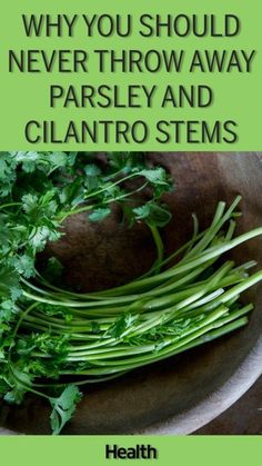 Cilantro STEMS have all the flavor! | When you're cooking with cilantro and parsley, don't throw out the stems! Cilantro stems and parsley stems can be used in other ways. For ways to recycle and reuse your cilantro and parsley stems, see this writer's explainer on the use of cilantro stems and parsley stems here. Herbs For Inflammation, Herb Planting, Preserve Fresh Herbs, Drying Fresh Herbs, Plant Herbs, Growing Cilantro, Green Herbs, Freezing Herbs, Preserving Herbs