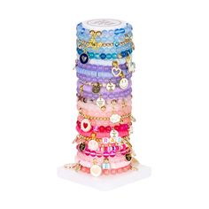 Unleash your child's inner sparkle with the Little Miss Zoe Bracelet. Our Best Mix collection features a variety of vibrant, fun colors that will add a touch of charm to any outfit. Give your little one the gift of style and watch them shine with confidence. Sold separately. Display Tower, Dainty Gold Bracelet, Word Bracelet, Mixed Kids, Baby Swimming, Kids Bracelets, Little Miss, Gemstone Bracelets, Girls Accessories