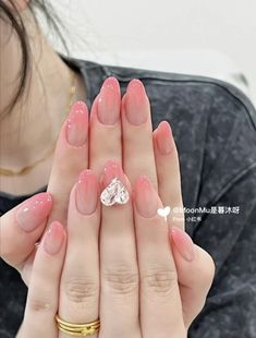 Pink Nails Korean Style, Natural Nails Aesthetic Korean, Light Pink Korean Nails, Korean Gel Nails Simple Pink, Pink Jelly Nails Acrylic Korean, Elegant Touch Nails, Gel Nail Art Designs, Hello Nails