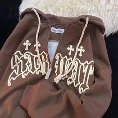 Alt Cute Zip Up Hoodie Cute Zip Up Hoodie, Grunge Sweatshirt, Hoodie Grunge, Gothic Streetwear, Trendy Summer Fits, Cargo Pants Streetwear, Hip Hop Jacket, Beach Crop Tops, Alt Clothes