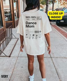 Know someone who is a dance mom, dance teacher, and is always at dance competitions? Get them this funny dance mama shirt! Our heavy blend shirts are made from 100% ring spun cotton and are double stitched on all seams as well as pre-shrunk for superior product durability. This shirt has a relaxed fit. For an oversized look or dress look, please size up. Purchase does not include photo props. ⭐Shipping ⭐ All of our products have free shipping. Our goal is to ship your order out as quickly as pos Dance Studio Shirts Design, Dance Teacher Shirts Design, Dance Teacher Shirt, In My Dance Mom Era, Dance Mom Shirt, Dance Competitions, Dance Comp, Dance Mom Shirts, Dance Teacher Gifts