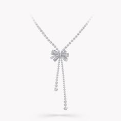 Tilda’s Bow Double Strand Round Diamond Necklace Graff Jewelry, Round Diamond Necklace, Buccellati Jewelry, Movie Jewelry, Diamond Drop Pendant, Graff Diamonds, Classic Diamond Ring, Diamond Drop Necklace, Rare Diamond