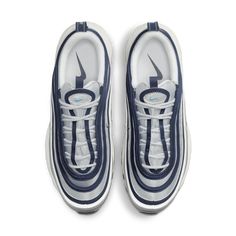 Push your style full speed ahead with the Air Max 97. Its iconic design takes inspiration from water droplets and Japanese bullet trains. Full-length Nike Air cushioning lets you ride in performance comfort. Lace up and ride first class.Originally designed for performance running, full-length Air cushioning (the first of its kind) pairs best-in-class comfort with sporty style.Hidden lacing system delivers a streamlined look.Foam midsole delivers plush cushioning.Rubber outsole adds traction and Jordan 11 Retro Low, Nike Models, Womens Air Jordans, Air Max Women, Nike Air Max For Women, Air Jordan 6, Jordan 11 Retro, Air Jordan 4 Retro, Sperry Sneaker