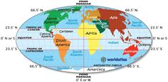 the world is divided by its major cities