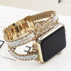 Luxury Metal Braided charm Leather bracelet for women - Wristwatchstraps.co Cheap Trendy Bracelet Strap Watch Bands, Luxury Elegant Watch Bands For Business, Luxury Trendy Adjustable Watch Bands, Cheap Trendy Watch Bands For Gift, Luxury Elegant Watch Bands For Everyday Use, Apple Watch Cuff Bracelets, Luxury Watch Bands With Diamond Hour Markers, Womens Watch Bracelets, Luxury Modern Watch Bands For Women