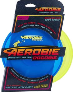 Aerobie Dogobie Disc Outdoor Flying Disc for Dogs - Colors May Vary Working Cocker, Frisbee Disc, Science Kits, Dog Carrier, Play Activities, Blue And Yellow