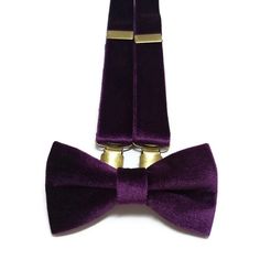 "AUBERGINE velvet bow tie and suspenders for groomsmen Modern industrial coctail wedding ideas for groom Best man page boy outfit Father Son Size of SUSPENDERS (made of FABRIC, Y-shape back, antique bronze clips) - BABY/TODDLER/BOY (6 months-3 years old) Adjustable 16-26\"\" - BOY (4 - 12 years) Adjustable up to 32\" inches. ADULT suspenders. - Adjustable 26\"-40\" Width of straps is 1 inch. If you need wider and longer straps for BIG and TALL men just let us know Size of PRE-TIED bow tie: 5*10 Wedding Ideas For Groom, Tie And Suspenders, Velvet Bow Tie, Floral Bow Tie, Tall Men, Pre Tied Bow Tie, West Highland White Terrier, Father Son, Matching Headband