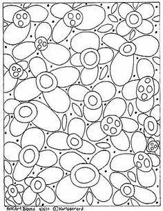 a coloring page with an image of flowers and circles in the center, as well as numbers