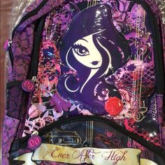 Mattel Ever After High Tween 17” Rucksack Backpack That Will Hold Your Students Needs. 2 Mesh Side Pockets. 1 Lower Zippered Pockets For Pencils. Double Zipper For Books And A Padded Back And Straps. All Zippers Have A Rubber Logo Tag. Mint Condition. If You Have Any Questions Please Let Me Know. Thank You For Looking Purple Student Bag For Back To School, Purple Student Bags For Back To School, Purple School Backpack, Purple Backpack For Students, Cute Purple Backpack For Students, Cute Standard Purple Backpack, Cute Purple Standard Backpack, Purple Backpack For School And Back To School, Purple Backpack For School Events