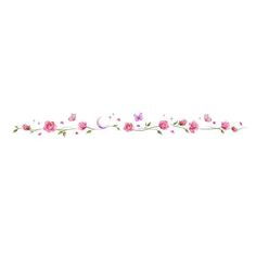 pink flowers and butterflies on a white background with the word love written in it's center