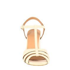 Light pin women's ''cage'' sandal
Full-grain leather
Strap closure
Heel 8 cm
Rubber sole and padded insole
Made in Italy

Composition:
Upper: 100% Leather
Bottom: Rubber
Insole: 100% Leather Classic Beige Sandals With Padded Heel, Beige Sandals With Padded Heel For Evening, Beige Sandals With Heel Strap And Almond Toe, Feminine Leather Sandals With Heel Strap, Elegant Leather Wedge Sandals For Spring, Feminine Ankle Strap Leather Sandals, Formal Beige Sandals With Padded Heel, Beige Almond Toe Sandals With Heel Strap, Feminine Beige Sandals For Formal Occasions